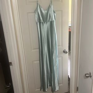 NWT Birdy Grey Jay Satin Sage bridesmaids dress